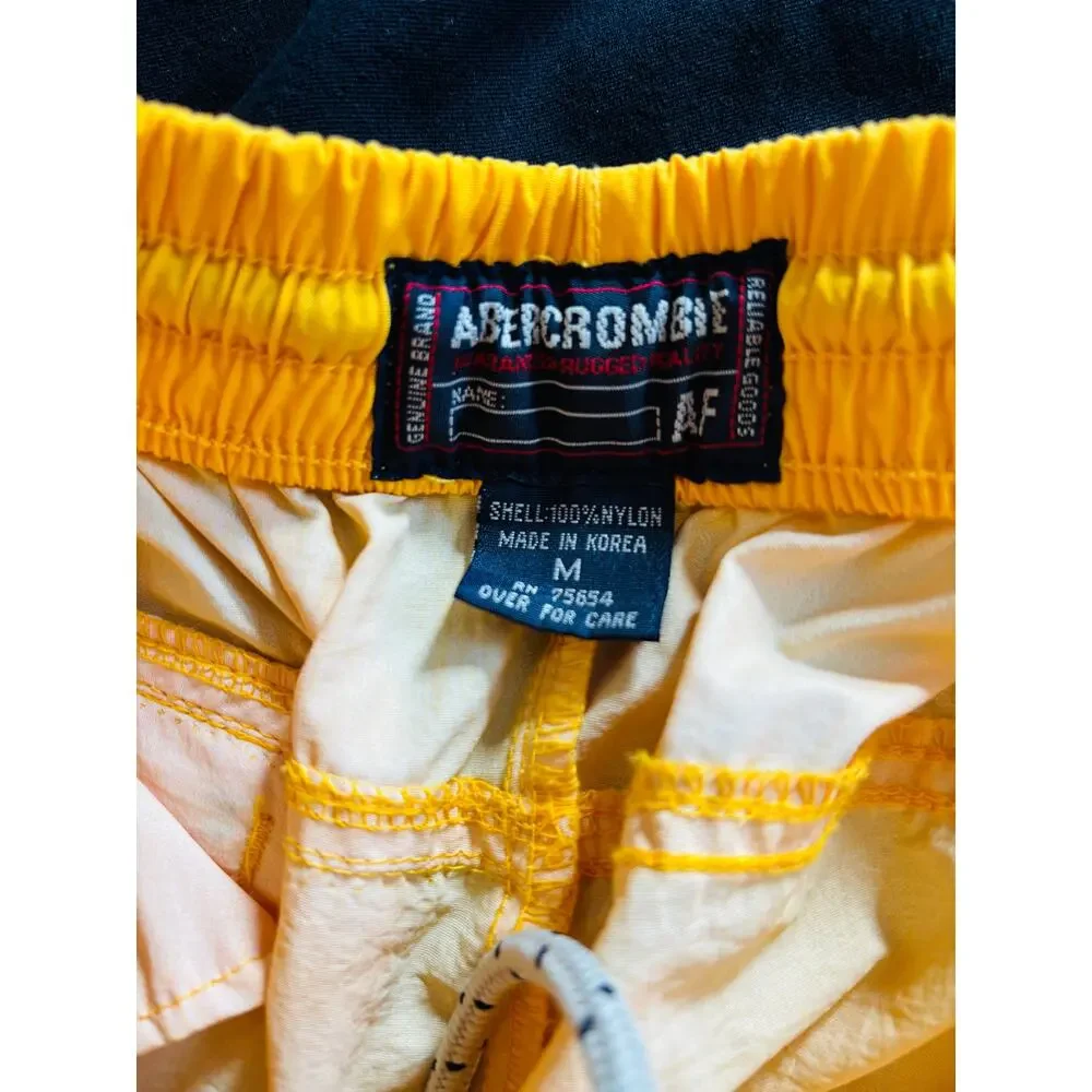Abercrombie & Fitch Vintage 90's Yellow Track Wind Pants Medium